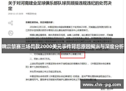 魏震禁赛三场罚款2000美元事件背后原因揭露与深度分析