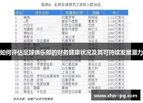 如何评估足球俱乐部的财务健康状况及其可持续发展潜力